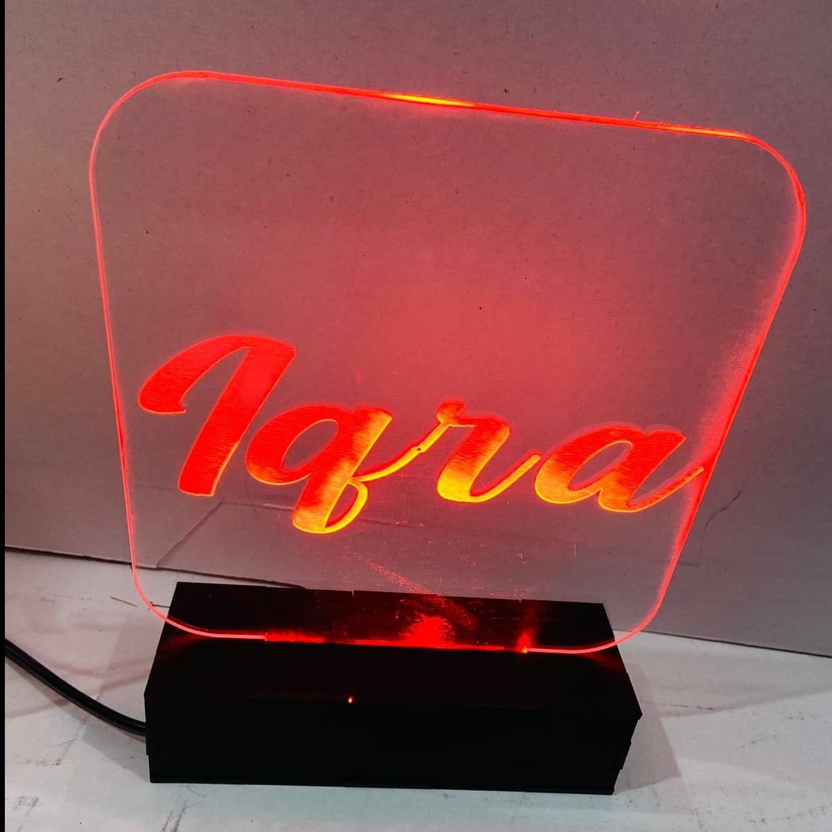 DESIGN ELLE 3D Illusion 4 Heart Personalised Lamp Artistic Gifts Personalized 3D Illusion Led Lamp Special for Anniversary and Other Occasions
