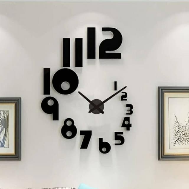 3D Wall Clock 2mm Thick Acrylic
Easily Transferable From One Wall clock